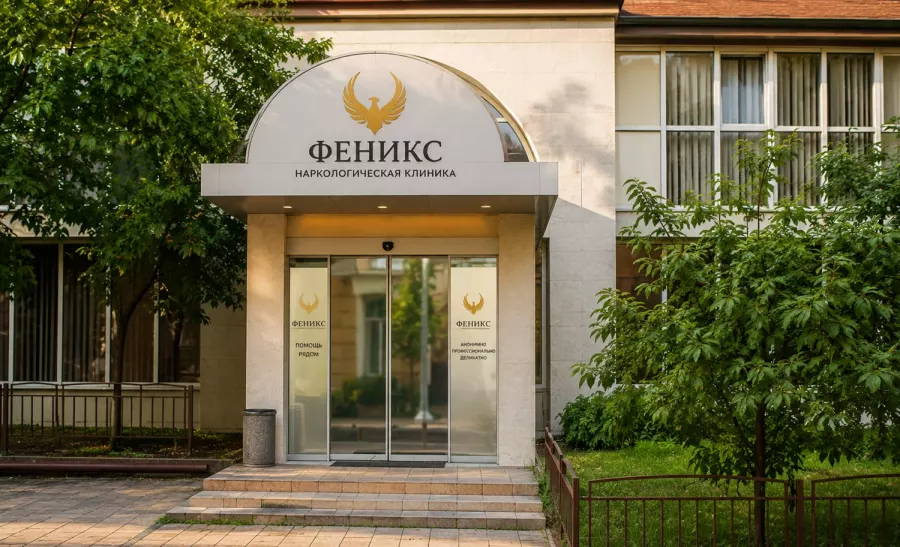 Вход в наркологическую клинику «Феникс» в Славянске-на-Кубани